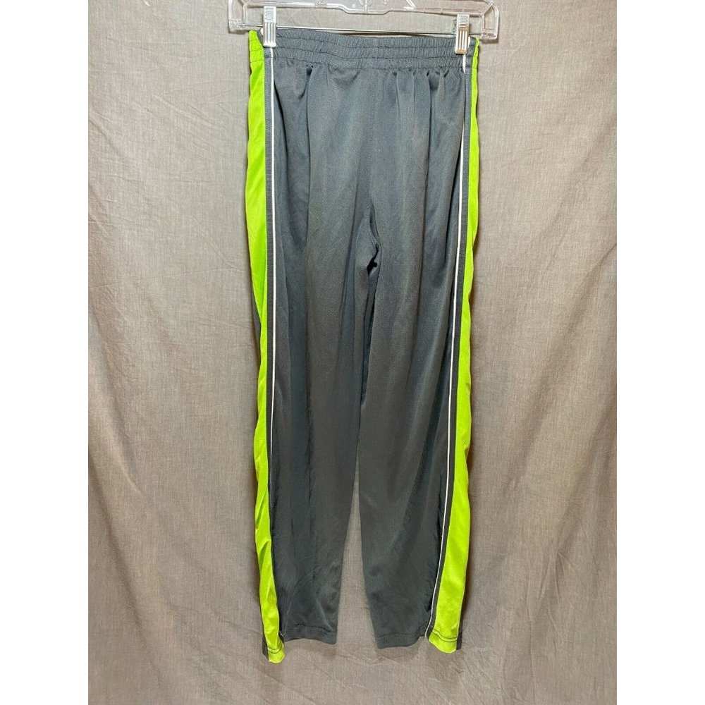 Puma Sweat Pants Youth Large‎ Grey Yellow Striped Logo Warm Up Pull On Kids Boys